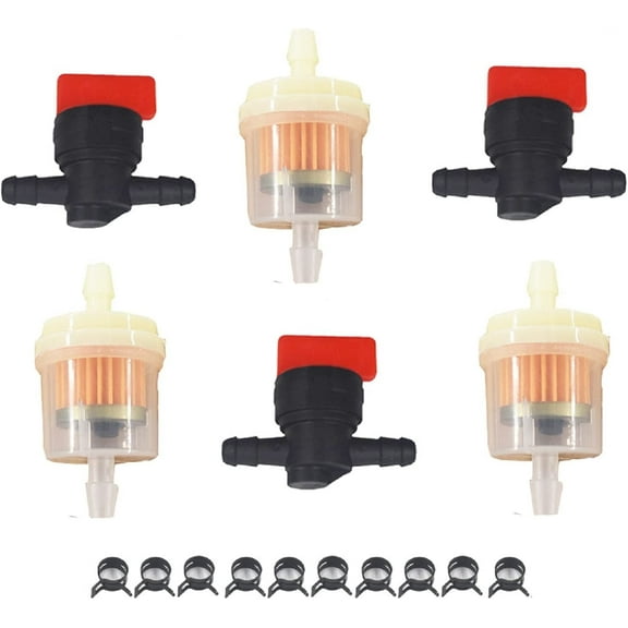 waltyotur 3Kit 1/4Inch Fuel Gas Filter Shut Cut Off Valve Replacement for Briggs & Stratton 494768 697947 698183 493960 283207 95162S 07-406 AM36141 AM107340 54-3150 1-603770