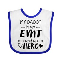 Inktastic My Daddy is an EMT and a Hero Boys or Girls Baby Bib