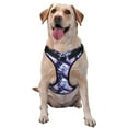 thumbnail image 1 of Lsque blue starry sky Skull flower Pattern Dog Harness, No-Pull Pet Harness with 2 Leash Clips, Adjustable Soft Padded Dog Vest with Easy Control Handle for Large Dogs-Large, 1 of 6