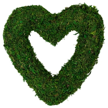 Northlight Reindeer Moss and Twig Artificial Heart Wreath - 13.5"