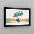 thumbnail image 3 of San Jose Sharks Logo Ready-To-Hang Black Framed Wall Mirror, 3 of 4