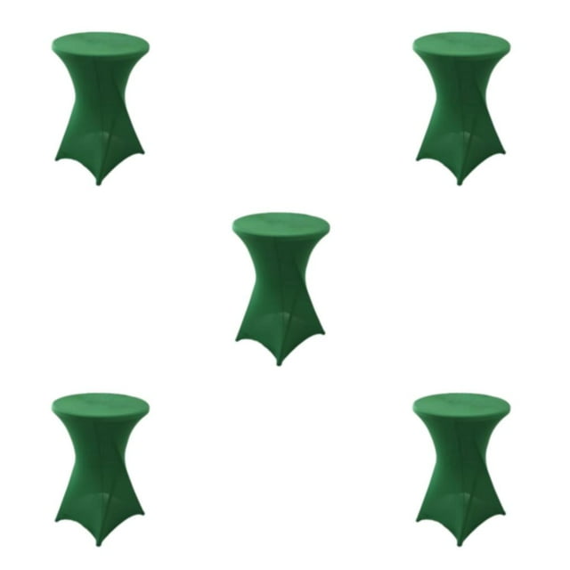 relayinert Versatile Elastic Cocktail Table Set Fitting For Any Occasion Hotel Wedding Party Table Cover green 5Set