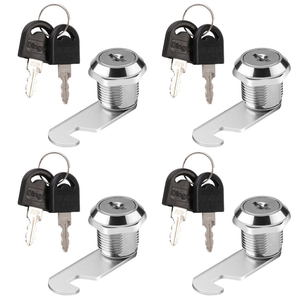 Mduoduo 4 Pcs Cam Lock Mailbox Drawer Locker+2 Keys for Door New Letter