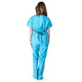 thumbnail image 2 of Natural Uniforms Women's Contrast Trim Mock Wrap Scrub Set, Style 1091, 2 of 3