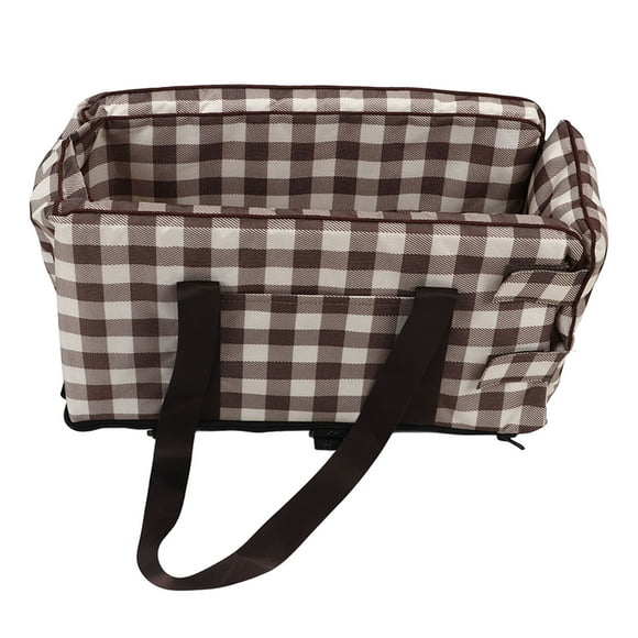 Asiento de coche para perros a cuadros cuadrado suave impermeable portátil estable reposabrazos para perros asiento elevador con almohada ajustable para perros gatos YUNYI BRAND Deportes