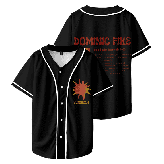 Dominic Fike Sunburn Baseball Jersey graphic t shirts 3D Print Summer Hip Hop