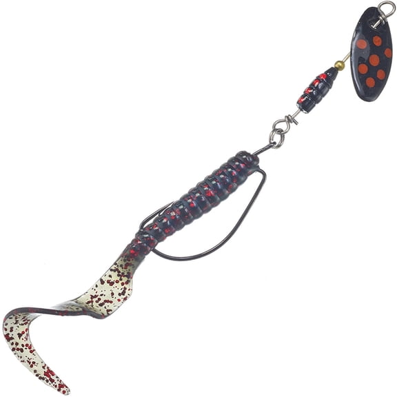 Panther Martin PMLC_4WR_BFL Lil' Curly WeedRunner Saltwater/Freshwater Fishing Lure - Black Fluorescent - 4WR (1/4 oz)