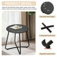 thumbnail image 4 of danpinera Outdoor Patio Side Table, Small Round Metal End Table,Weather Resistant Accent Table for Outside - Black, 4 of 9
