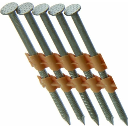 

Gripe Rite Prime Guard GR08RHG1M 21 Plastic Strip Round Head Exterior Galvanized Collated Framing Nails 2-3/8 x 0.113 1 000per Box 4 Pack