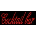 thumbnail image 1 of Cursive Cocktail Bar LED Neon Sign 10 x 24 - inches, Clear Edge Cut Acrylic Backing, with Dimmer - Bright and Premium built indoor LED Neon Sign for Bar decor., 1 of 7