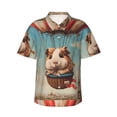 thumbnail image 1 of Balery Hot Air Balloon Guinea Pig Camisas hawaianas de manga corta para hombre, camisas playeras de corte holgado, camisas de vacaciones con botones,3X-Large, 1 of 7