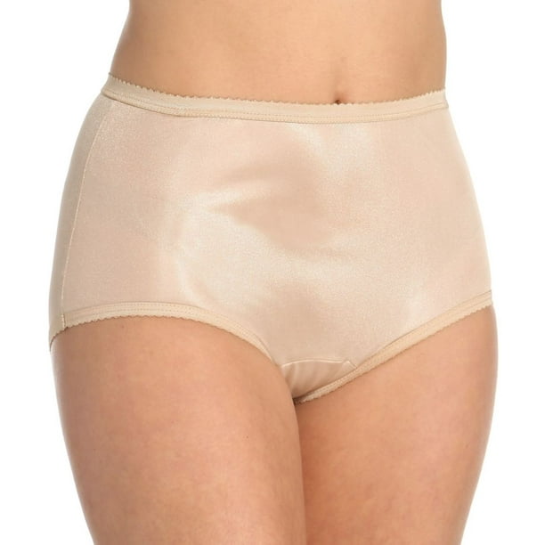 Women's Shadowline 17642 Nylon Modern Brief Panty (Nude 7