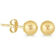 10K Yellow Gold 4mm Ball Stud Earrings