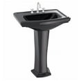 thumbnail image 3 of TOTO® Clayton® Rectangular Pedestal Bathroom Sink for Single Hole Faucets, Cotton White - LPT780#01, 3 of 7