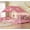 Pink, variant on Toogaho Twin Size Floor Bed Frame,Metal Montessori Bed with Reading Seat & Guardrails & Bookshelves & Drawers,House-Shape Design, No Box Spring Needed,Pink
