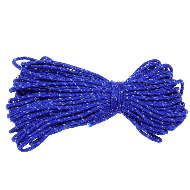 Graflsoa 20m High-Visibility Reflective Tent Rope in Blue, 2mm Diameter, 25kg Strength, Lightweight Polypropylene Fiber for Camping and Outdoor Use