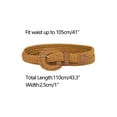 thumbnail image 3 of INSPIRE CHIC Women PU Leather Braided Waist Belt Plus Size Skinny Belt for Dress Pants with Pin Buckle Brown, 3 of 4