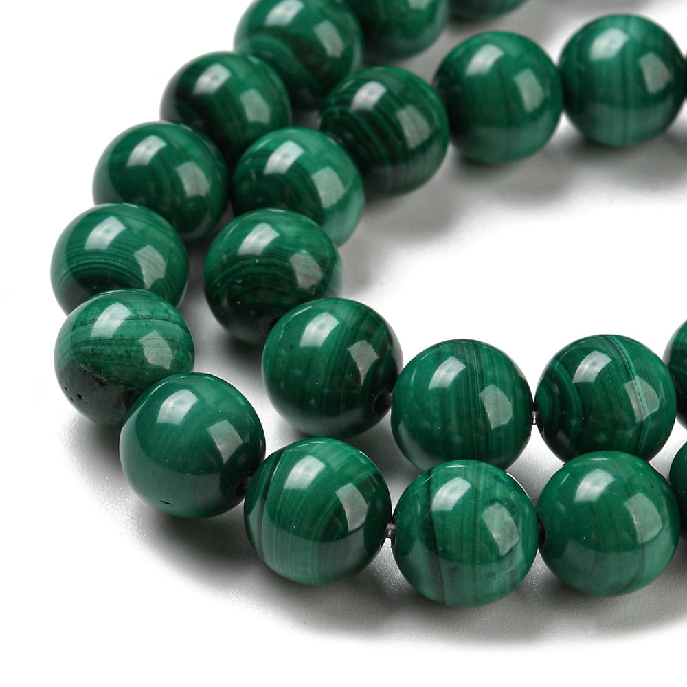 1strand Natural Malachite Beads Strands Round 8mm Hole: 1mm about 50pcs/strand 15.7 inch