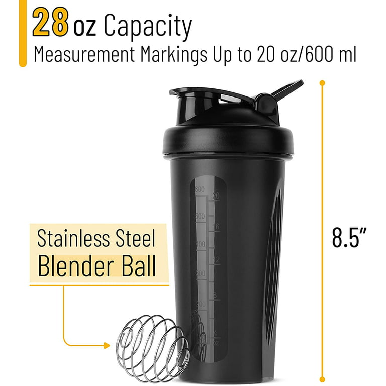 5 Pack 28 OZ Shaker Bottles For Blending Protein Mix BPA Free Dishwasher  Safe