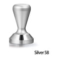 thumbnail image 3 of Inteprter Tamper de presión de café Acero inoxidable Hotel Restaurante Fiesta Club Cocina Fabricante de bebidas Martillo en polvo Base plana Juegos de servir café y té Plata 58 mm, 3 of 6
