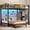 Black, variant on Afuhokles Bunk Bed Twin Over Twin Size with 8 Storage Drawers, Twin Bunk Beds with Led Lights and Storage Shelves, White