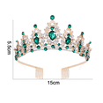 thumbnail image 2 of Corona de cristal y tiara con peine para niñas o damas Cumpleaños Navidad Navidad Fiesta de Halloween Regalo del día de San Valentín Tiara de boda MFZFUKR CPB-DE-LYY910-3, 2 of 5