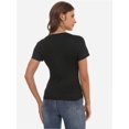 thumbnail image 4 of Women's Oversized T Shirts Tees Half Sleeve V Neck, 4 of 4