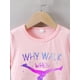 thumbnail image 5 of Camiseta de verano de manga corta con estampado de 'Gimnasta' para niñas. Cómoda camiseta de manga corta con cuello redondo, perfecta para uso informal de verano., 5 of 6
