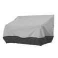thumbnail image 1 of Housse de Banc de Patio Robuste Imperméable Housse de Sofa d'Extérieur Housse de Sofa d'Extérieur Housse de Mobilier de Pelouse de Patio - Gris + Noir, 1 of 9