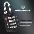 thumbnail image 2 of shiyou-TSA Luggage Locks, [Newest Version][2 Packs] 4-Digit Suitcase Lock, Security Combination Padlocks with Zinc Alloy Body, Code Lock for Travel Luggage,Gym School Lockers, Bags (Black), 2 of 4