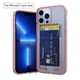 thumbnail image 1 of Funda transparente para iPhone 13 Pro Max, funda tipo cartera con tarjetero y protector de cámara, funda de TPU suave, a prueba de golpes y antihuellas para Apple iPhone 13 Pro Max, 1 of 8