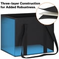 thumbnail image 6 of Reusable Grocery Bags (3 Pack) – Heavy Duty Reusable Shopping Bags with Box Shape to Stand Up and Stay Open – Large Tote Bags with Long Handles & Reinforced Bottom – Foldable Utility Bag – Chevron, 6 of 8