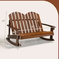 thumbnail image 3 of Gymax Adirondack Rocking Chair Kid Backrest Armrest Solid Wood Coffee, 3 of 7