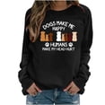 thumbnail image 2 of Pntutb - Camiseta estampada para mujer, blusa de manga larga, cuello redondo, tops casuales, sudadera Pntutb Pntutb-3040, 2 of 4