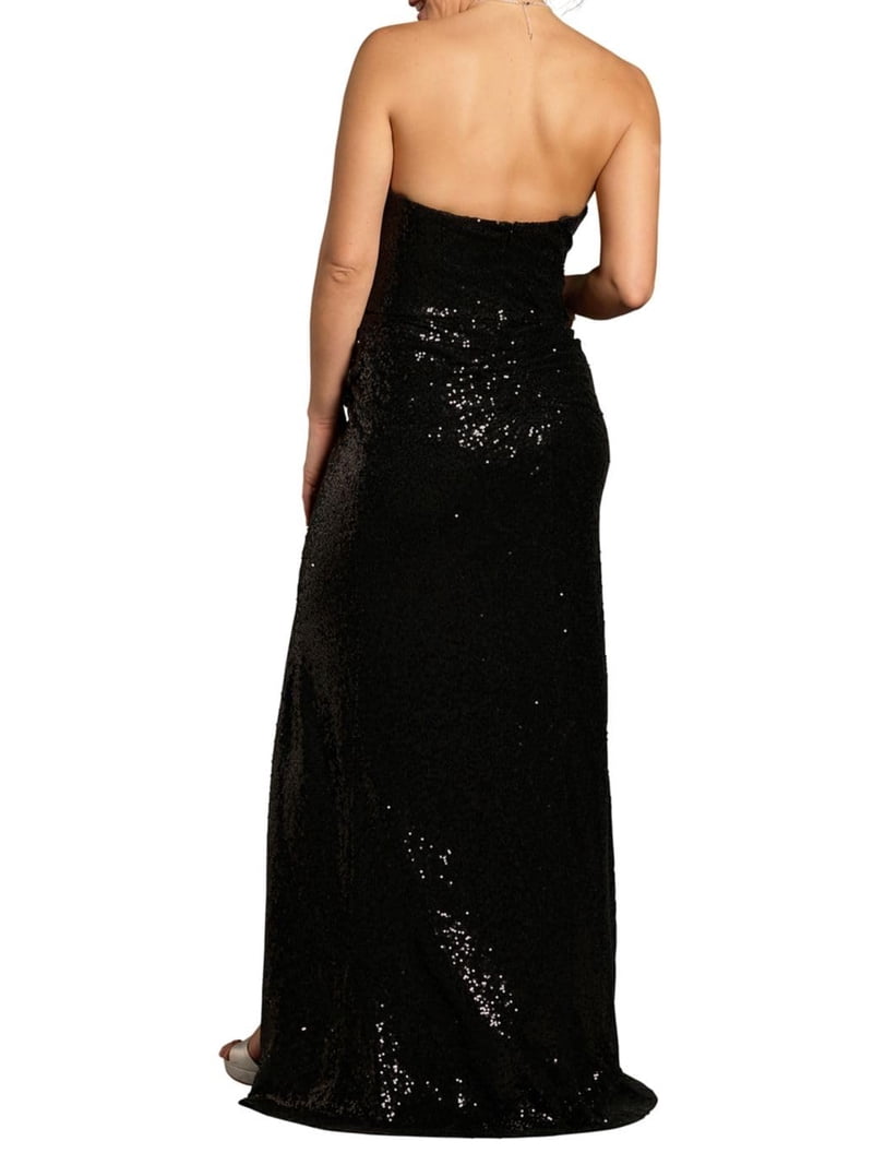 david's bridal sequin dress David's Bridal, The Edit by DB Studio Women's Formal Sculpted Strapless  Neckline Sheath Dress, Full Length, Sequin