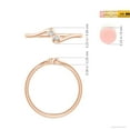 thumbnail image 4 of ANGARA Natural 0.06 Ct. Diamond Fashion Ring in 14K Rose Gold for Women (Ring Size: 3), 4 of 9