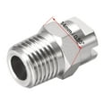 thumbnail image 3 of Flat Fan Spray Tip - 1/4 BSPT Male Thread 304 Stainless Steel Nozzle - 110 Degree 1.4mm Orifice Diameter, 3 of 4