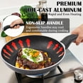 thumbnail image 5 of Vivicreate 3-Piece Nonstick Frying Pan Set, Aluminum Skillet Set (8.5", 10", 10" Deep), Easy Clean, Fast Heating, for Gas, Electric & Induction, 5 of 6