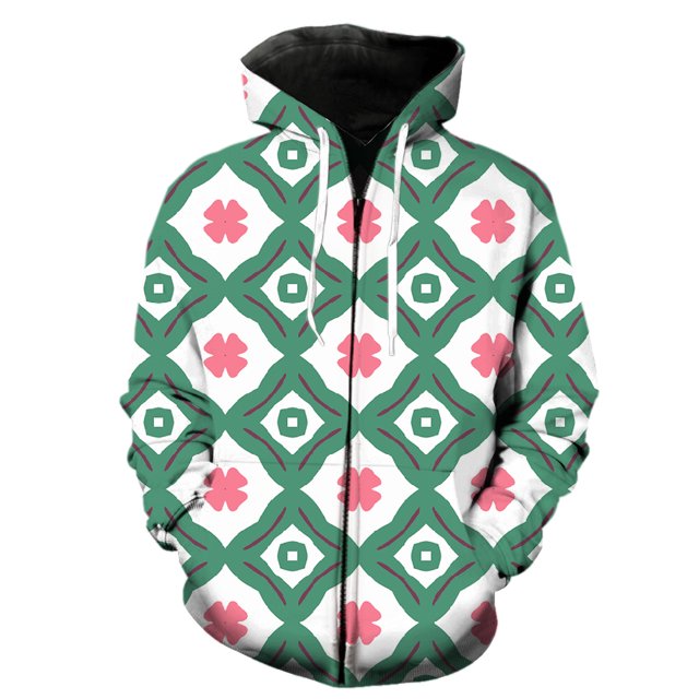 Sudadera con capucha y cremallera para hombre, estilo étnico exótico retro, informal, divertida, con estampado 3D de primavera, de gran tamaño, estilo hip hop, Harajuku, manga larga