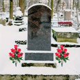 1pcs Artificial Cemetery Flowers,Outdoor Grave Decorations Roses