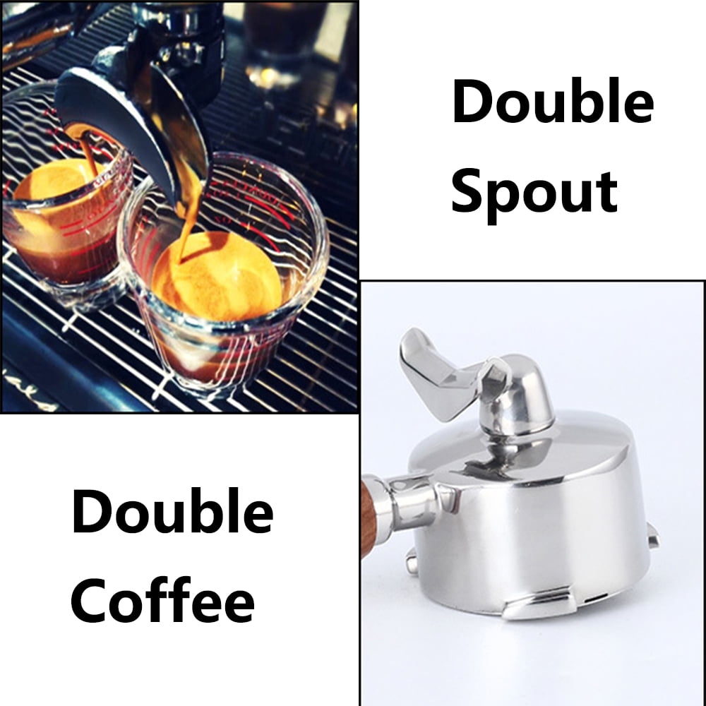 TOP-MAX 51mm Double Spout Coffee Filter for De'Longhi EC680/EC685 Replacement Accessories (Log)