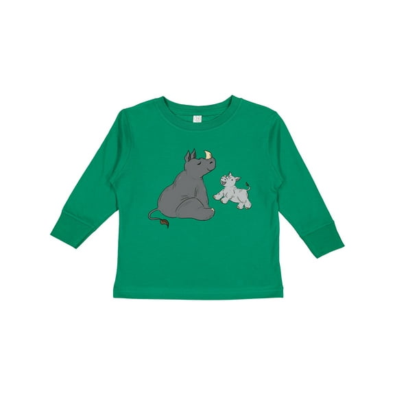 Inktastic Cute Rhinos Boys or Girls Long Sleeve Toddler T-Shirt