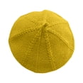 thumbnail image 4 of DJN Women's Fashion Knit Beret Hat Solid Artist Style Slouchy Beret for Women Versatile Painter Cap for All Seasons Yellow One Size, 4 of 4