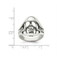 thumbnail image 4 of Mens Skull Ring in Antiqued Sterling Silver, 4 of 5