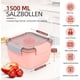 thumbnail image 2 of Lonchera de 1500 ml con compartimentos, lonchera, lonchera con 3 compartimentos, lonchera para almuerzo, lonchera para llevar, lonchera para adultos Rosa, 2 of 5