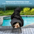thumbnail image 3 of Cubierta para chimenea de patio al aire libre, cubierta resistente para chimenea con tela Oxford resistente a la intemperie, cordón ajustable, dobladillo elástico, 24 x 48 pulgadas, 3 of 7