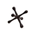thumbnail image 2 of Sagebrook Home Jacks Sculpture en Métal Noir, 8", 2 of 2