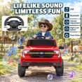 thumbnail image 4 of Funcid 24V Ride on Toys, Licensed Ford Maverick Lariat 4WD Ride on Cars with Remote Control for Kids 3-5 Aged, Single Seater Electric Car Pickup Truck with Bluetooth, Music & Large Trunk, Red, 4 of 8
