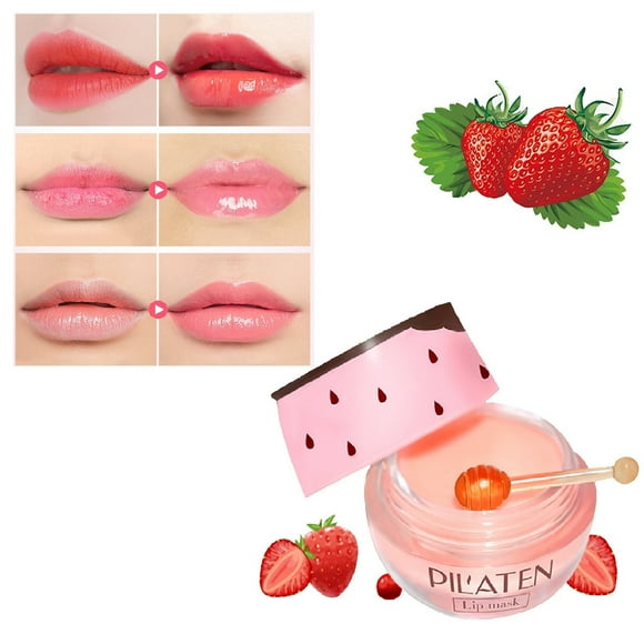 Summer Savings Xihbxyly Bee Balm Lip Balm Honey Pot Strawberry Prevention Dry And Cracked Lip Scrub Exfoliator, Propolis Moisturizing Lip Sleep Mask Reduces Lip Lines, Lip Exfoliating Weekly Deals