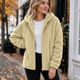 thumbnail image 5 of Luvrsol Womens Winter Coat Hooded Fleece Teddy Jacket Drawstring Relaxed Fit Warm Sherpa Coat, Khaki S-3XL, 5 of 9